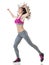 Woman zumba dancer dancing fitness exercises