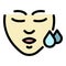 Womans face and two drops icon color outline vector