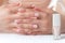 Womans hands with beautiful french manicure