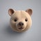 Wombat 3D sticker  Emoji icon illustration, funny little animals, wombat on a white background