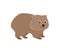 Wombat. Cute funny Australian animal. Vector cartoon flat illustration.