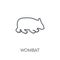 Wombat linear icon. Modern outline Wombat logo concept on white