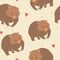 Wombat, vector pattern