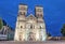 Women Abbey in Caen, France. Night view