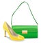 Women accessories bag and shoe.