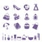 Women accessories icon set