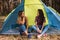 Women agreement. Tent friendship
