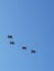 Women army airplane pilots in flight.