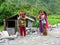 Women with babies in Tharanche village, Nepal