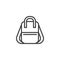 Women backpack line icon