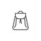 Women backpack line icon