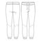 Women Basic Sweat, lounge Pants. Flat fashion sketch template. Technical Fashion Illustration. Front Drawcord. Side Pockets