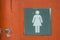 Women bathroom sign
