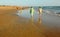 Women on the beach Costa Ballena, Cadiz province, Spain