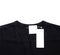 Women black cotton shirt and twin square paper label with coppy space on white background
