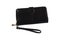 Women black long wallet isolated over the white background