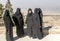 Women with black veil on Mount Nebo