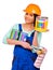 Women builder with construction tools