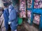 Women in burqas at  the cinema in Kabul, Afghanistan