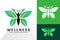 Women Butterfly Wellness Logo Vector Design, Creative Logos Designs Concept for Template