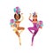 Women carnival dancers avatar character
