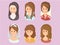 Women Cartoon Set 2vector