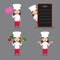 Women Chef Character With Various Activities