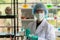 Women in the chemistry laboratory in the science laboratory