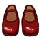 Women Clasp Shoes of Red Leather