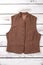 Women classic style brown vest.