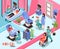 Women Clinic Isometric Illustration