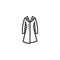 Women coat with collar line icon