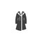 Women coat with collar vector icon