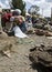 Women collecting dried dung