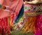 Women Dancing with Colorful Shawls at a Pow Wow