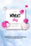 Women Day Sale Holiday Promotion Coupon Discount Poster Design Background