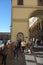 Women do a photo close Ponte Vecchio in Florence