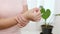 Women doing hands stretching and exercising to protect office syndrome and hand arthritis after work