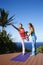 Women Doing Yoga Outdoors