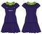 Women drop waist tennis dress with sleeveless tank top sports jersey design flat sketch fashion Illustration suitable for girls