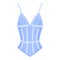 Women elegant undergarment or sexy female underwear blue corset. Fashion concept