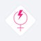 Women empowerment concept icon modern minimal line style