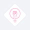 Women empowerment concept icon modern minimal line style