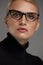 Women Fashion Glasses. Girl In Eyewear Frame, Stylish Eyeglasses