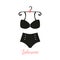 Women fashion logo design template Lingerie emblem