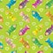 Women fish green pattern vector