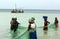 Women fishing in mosambique