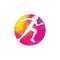 Women Fitness Runner Club logo design.