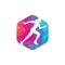 Women Fitness Runner Club logo design.