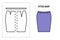 Women fitted skirt pattern.